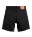 Womens/ladies 501 Mid Thigh Shorts Black Levis-2