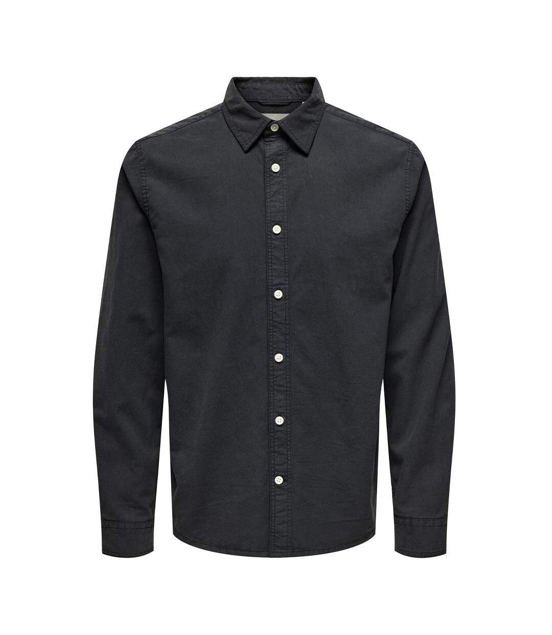 Chemise noir homme only & sons sotto-2