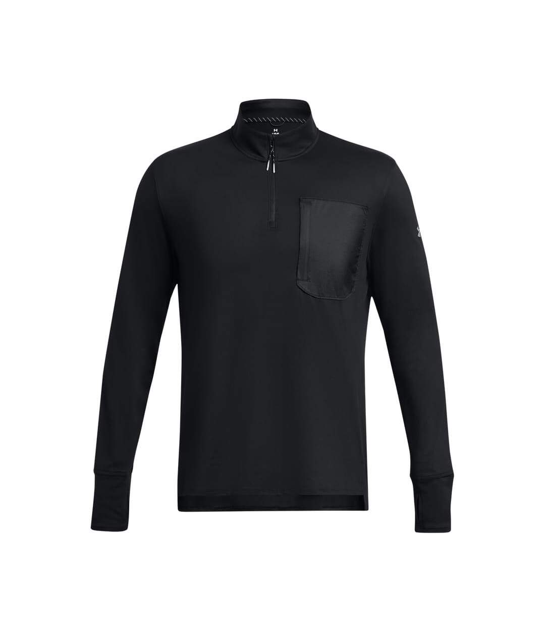 Mens Trail Run Quarter Zip Top Black Under Armour-1