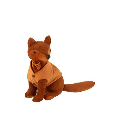 Cale-Porte en Velours Bouclé Renard 38cm Cognac