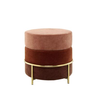 Pouf Design en Velours Matilda 48cm Terracotta