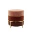 Pouf Design en Velours Matilda 48cm Terracotta-1