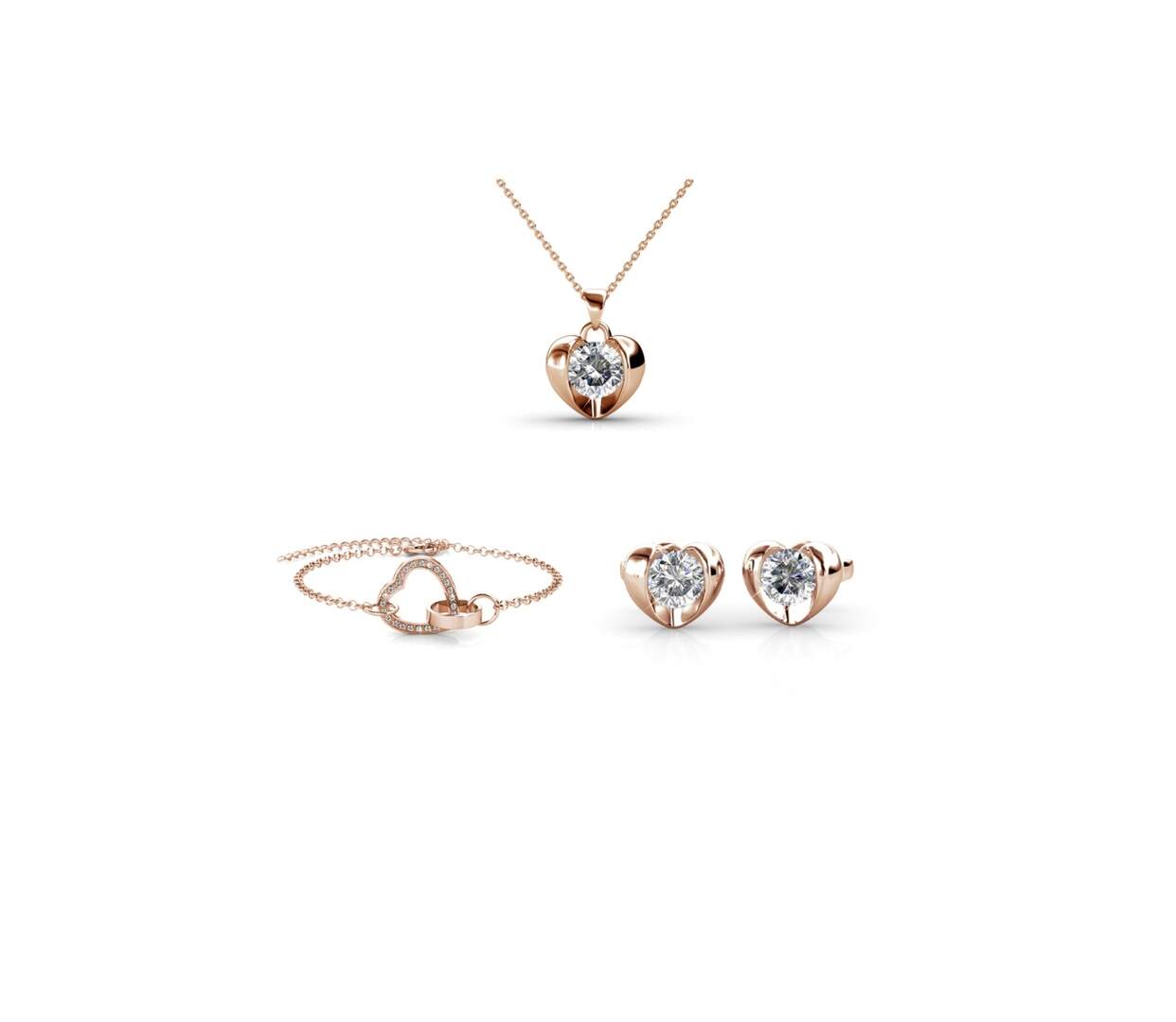 Parure Simply Love Locked Heart for tree, Cristal d'Autriche-1