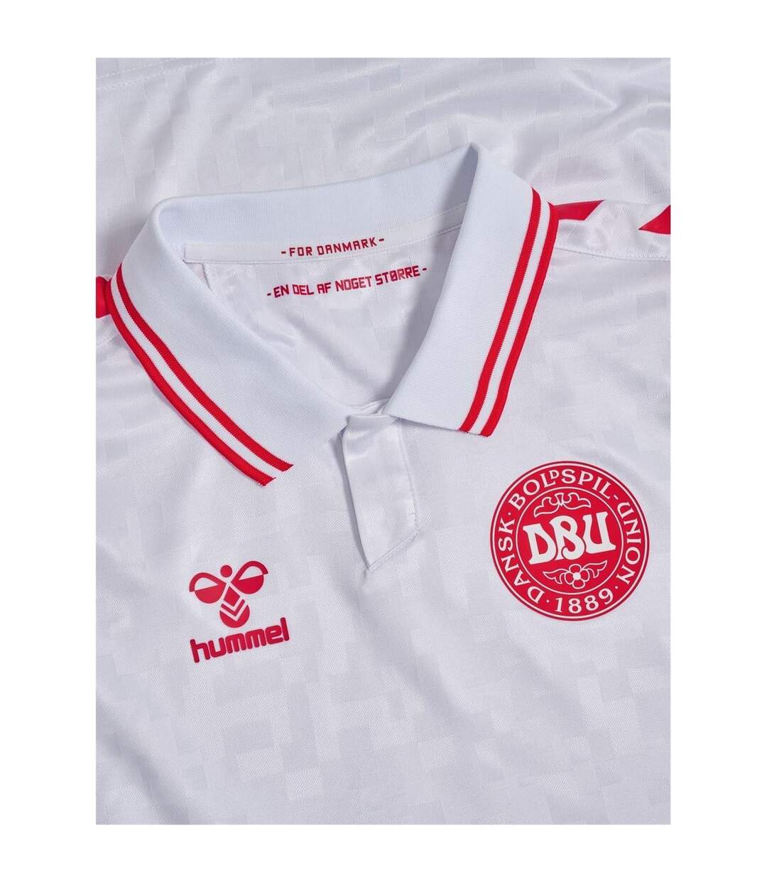 Maillot Extérieur Motif/style Danemark 24/25 Homme Blanc Hummel-4