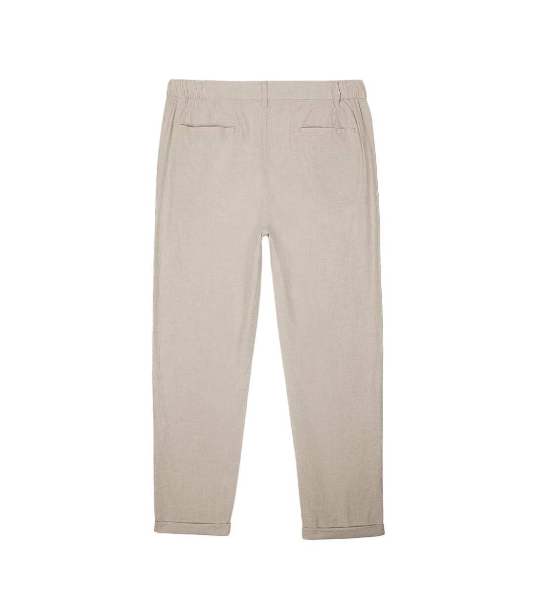 Pantalon fluide beige homme teddy smith linen - l-2