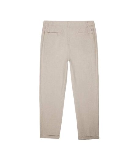 Pantalon fluide beige homme teddy smith linen - l