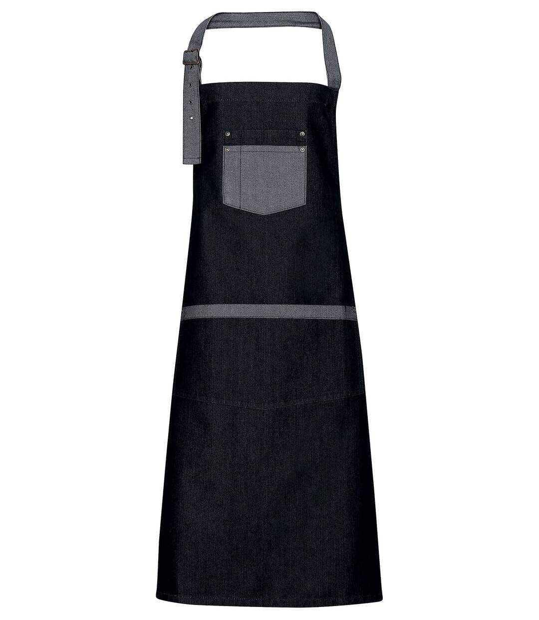 Tablier taille à bavette - PR127 - noir denim-1