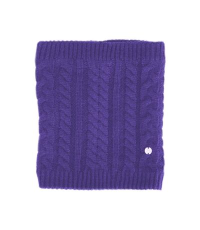 Adults meribel cable knit snood one size ultra violet HyFASHION