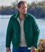 Men's Green Faux-Suede Jacket