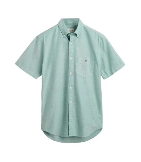 Mens Classic Oxford Short-sleeved Button-down Shirt Green Gant