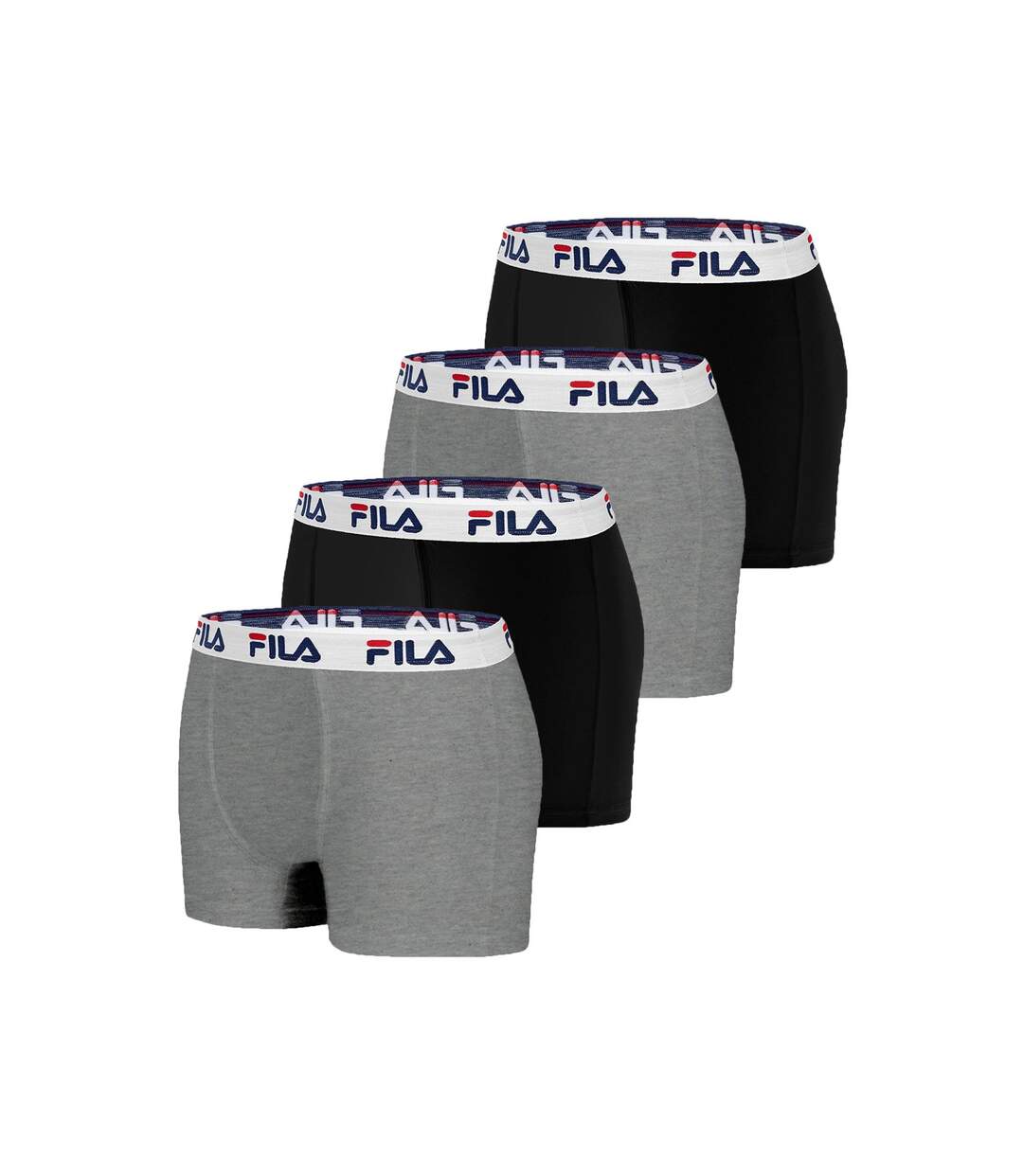 Lot de 4 Boxers Coton homme FU5016 Uni Fila