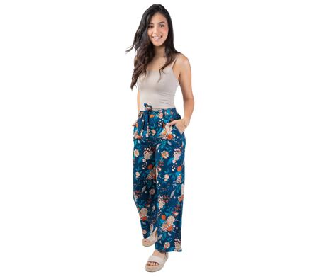 Pantalon fluide coupe ample MELODY motif coloré Coton Du Monde