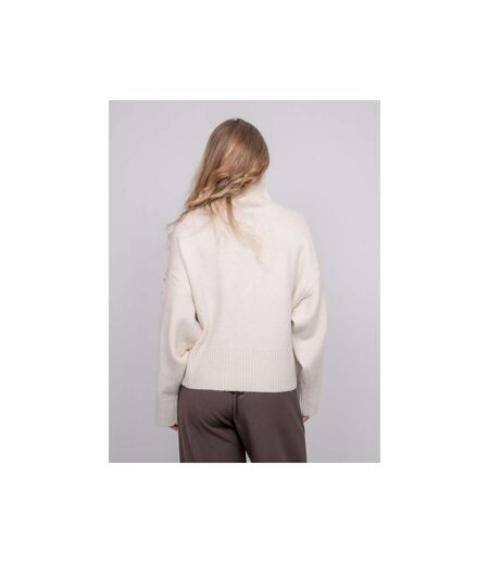Pull maille col montant orné de strass KOBILIE - Dona X Lisa