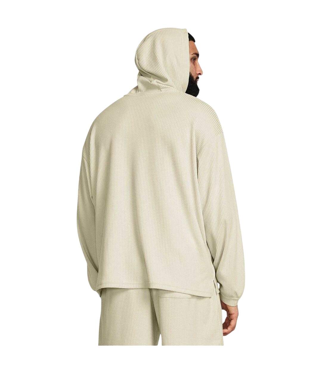 Sweat À Capuche Manches Longues Rival Homme Blanc Under Armour-4