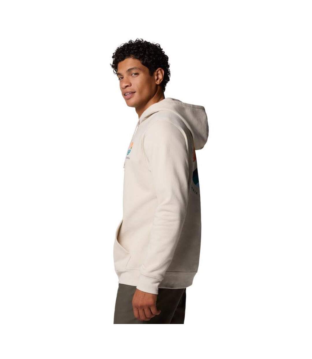 Sweat À Capuche Motif/style Graphique Trek Homme Beige Columbia-3