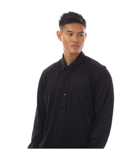 Mens Silk Cotton Blend Button-down Shirt Black Tom Ford