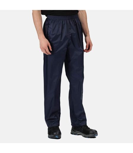 Regatta Pro Mens Packaway Waterproof Breathable Overtrousers (Navy) - UTPC2995