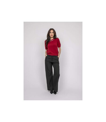 Pull manche courte strass au col KACOOPER - Dona X Lisa