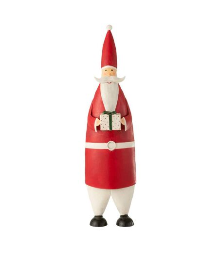 Statue Déco Père Noël Cadeau 61cm Rouge