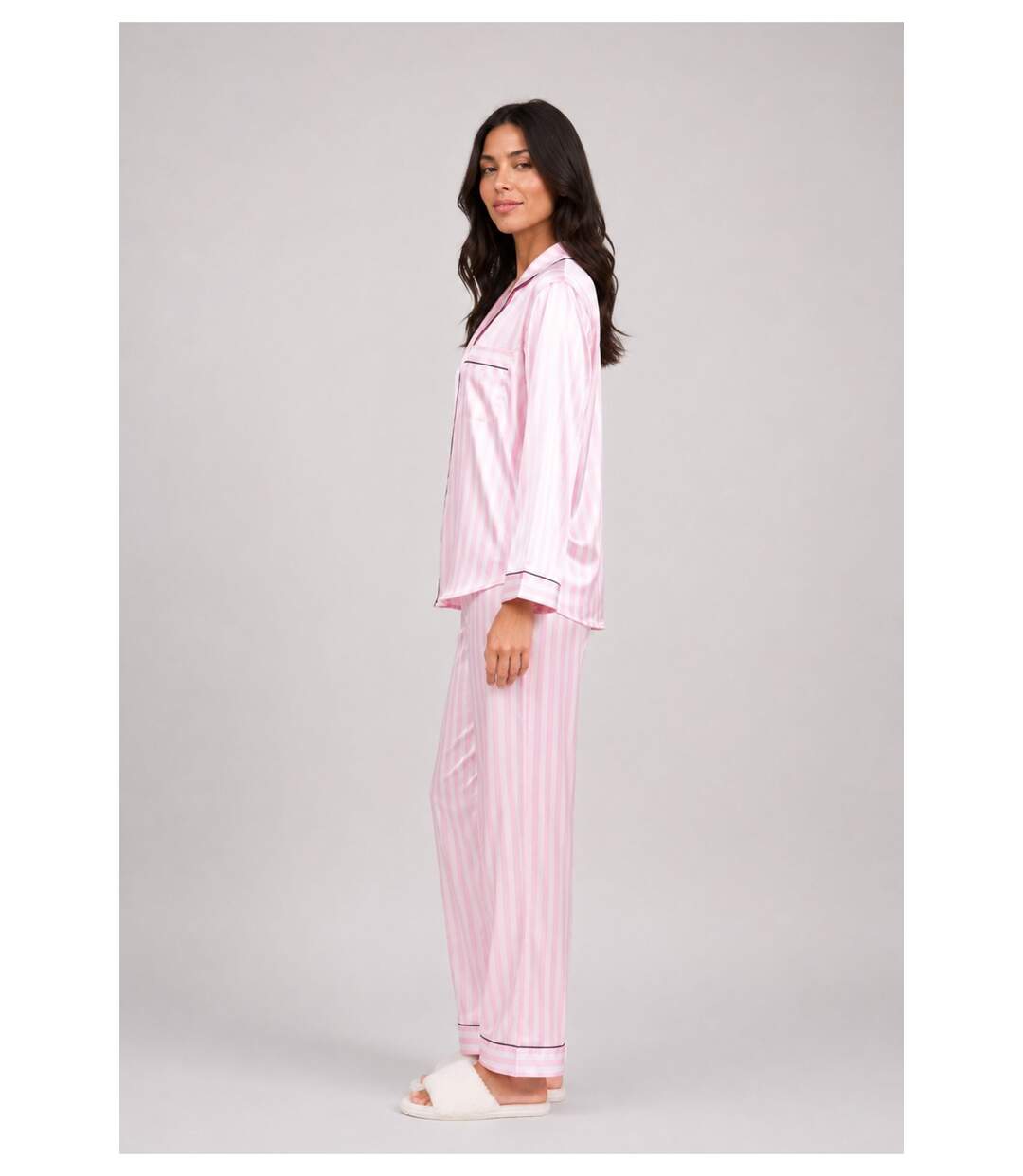 Pyjama fluide en satin-2