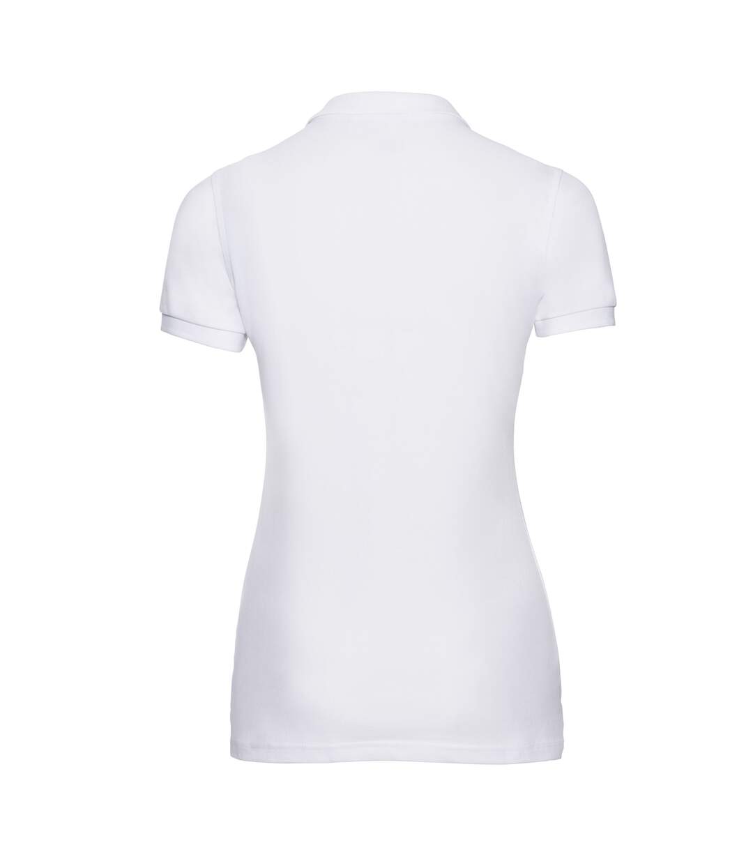 Womens/ladies piqué stretch polo shirt white Russell-2