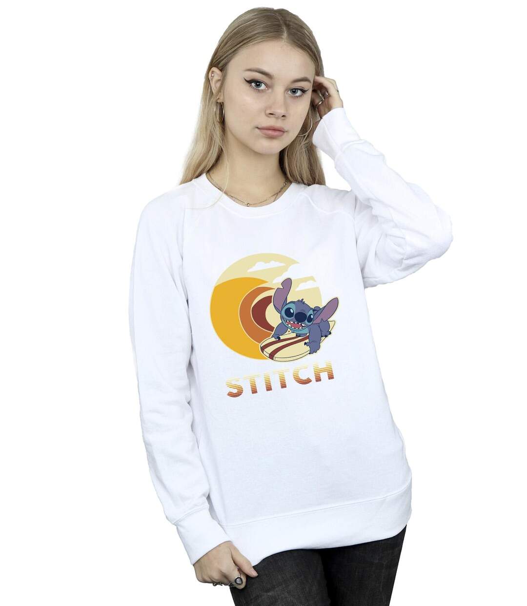 Disney Sweat Womens/Ladies Lilo & Stitch Summer Waves (Blanc) - UTBI22608-2