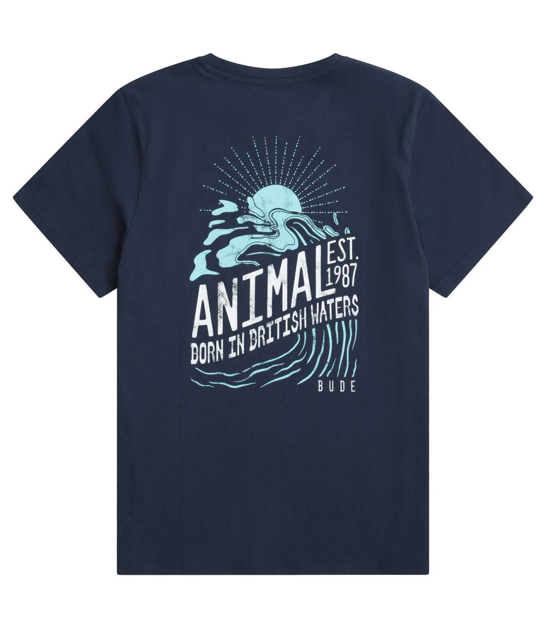 Mens Jacob Bude T-shirt Navy Animal-2