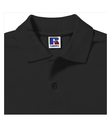 Russell Mens 100% Cotton Short Sleeve Polo Shirt (Black) - UTBC567