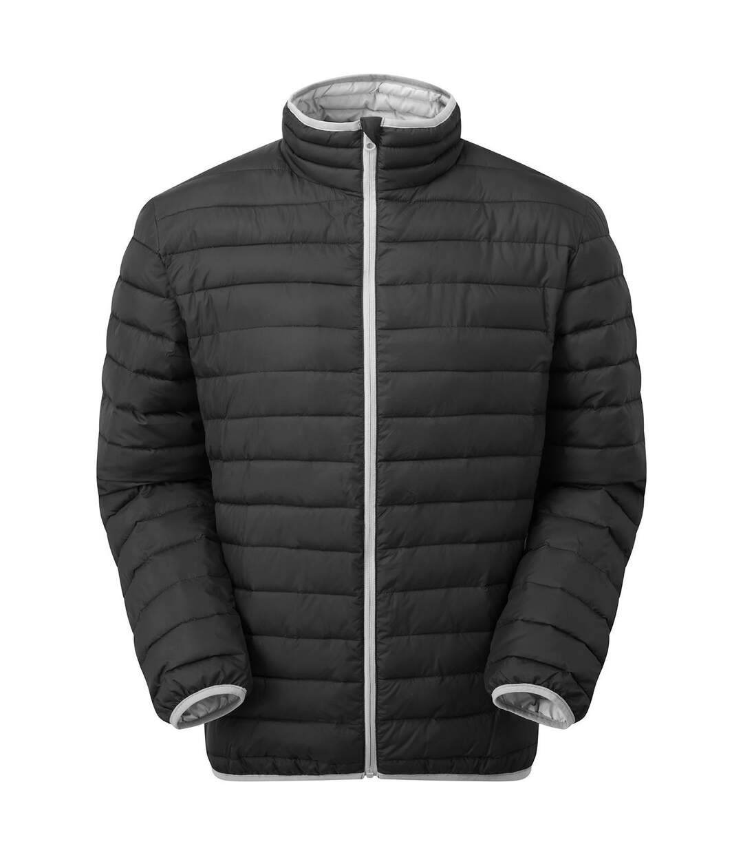 Doudoune matelassée traverse homme noir / gris clair 2786