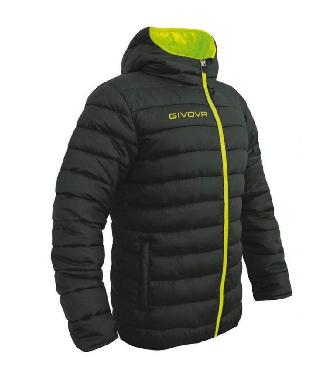Doudoune Olanda Femme Gris Jaune Fluo Givova-2