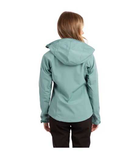 Womens/ladies bela ii waterproof soft shell jacket teal mist Trespass