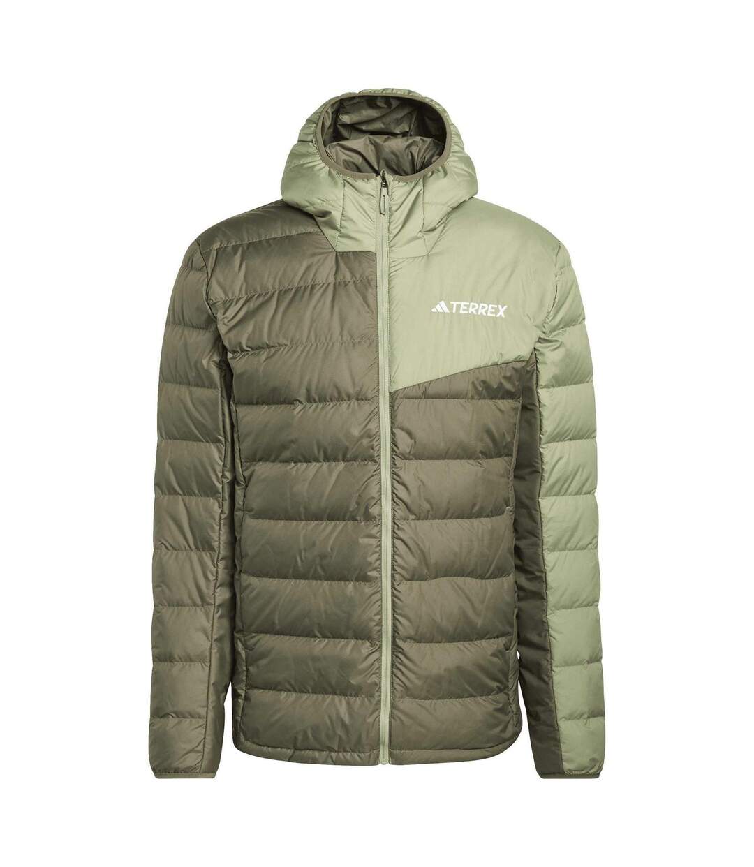 Mens Mt Down Hooded Jacket Olive Strata Evergreen Adidas-2