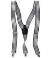 Men's Grey Striped Suspenders Set  Atlas For Men