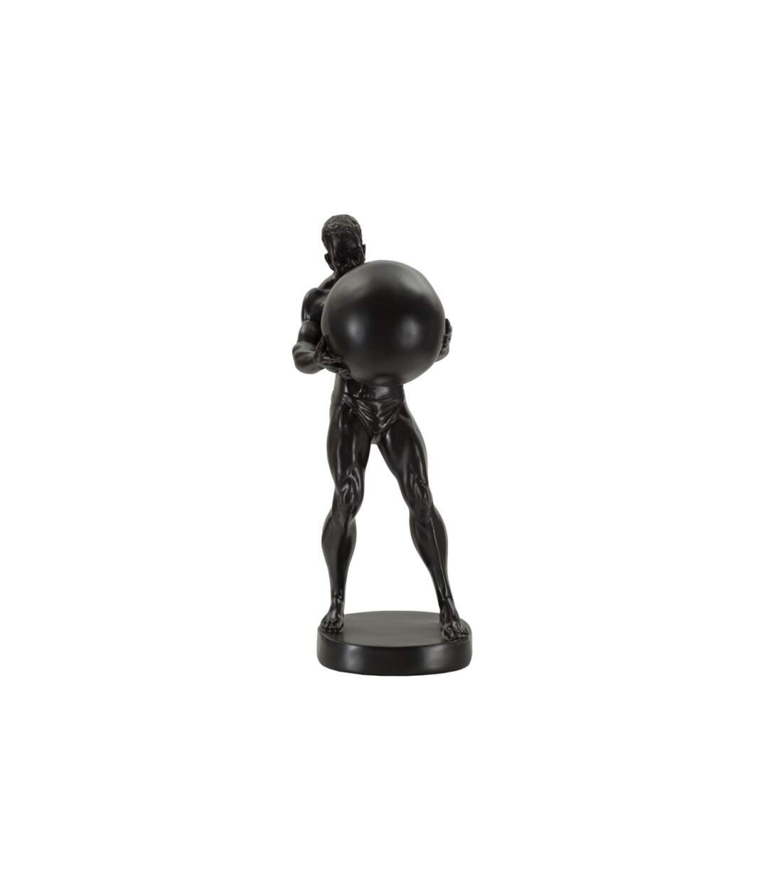 Statuette Homme Athlétique Atlas 43cm Noir-1