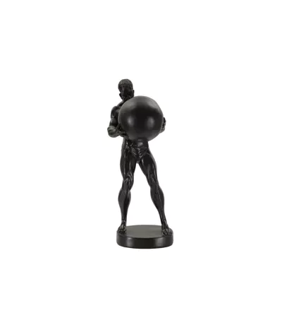 Statuette Homme Athlétique Atlas 43cm Noir