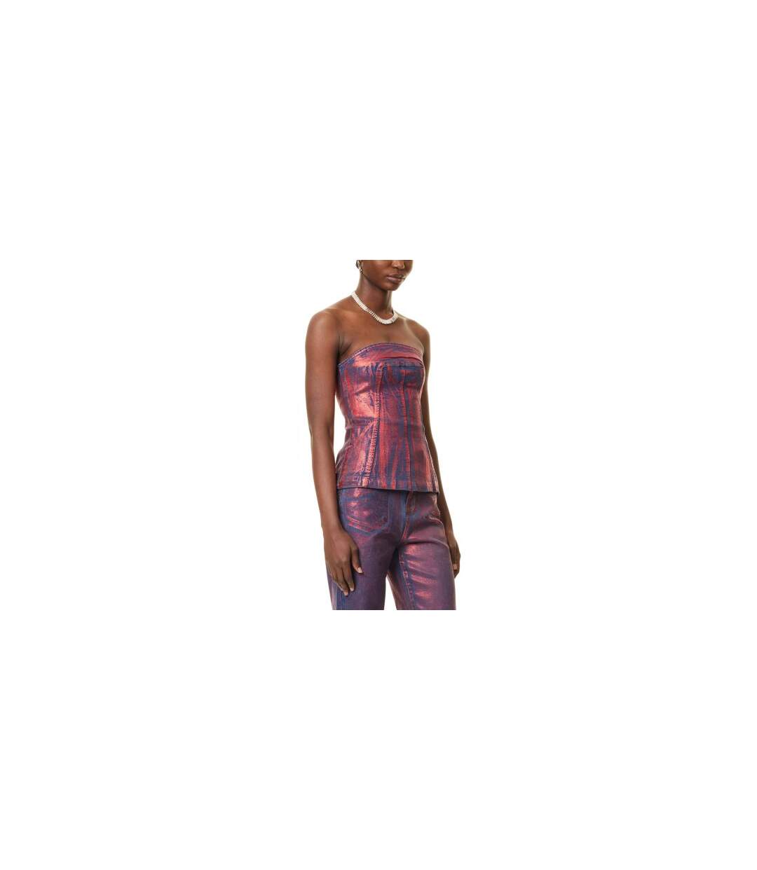 Haut Tube Bustier Femme Rouge AmyLynn-1