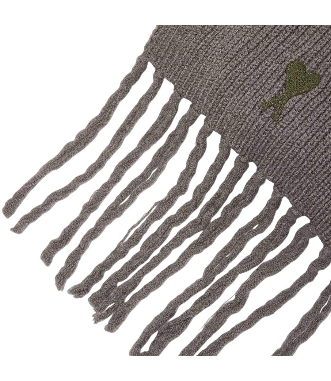 Écharpe Motif/style Logo Brodé Taille Unique Kaki Ami Paris-4