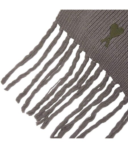 Écharpe Motif/style Logo Brodé Taille Unique Kaki Ami Paris