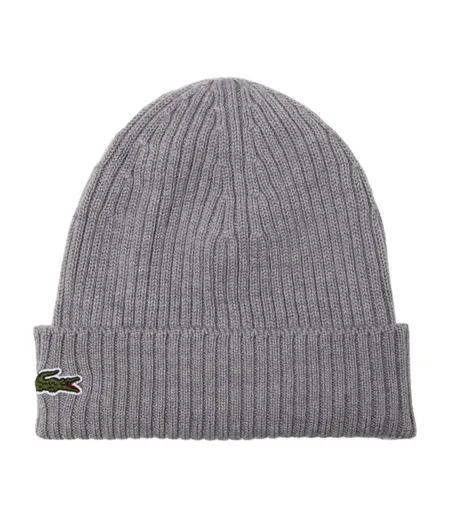 Bonnet gris homme lacoste hjm