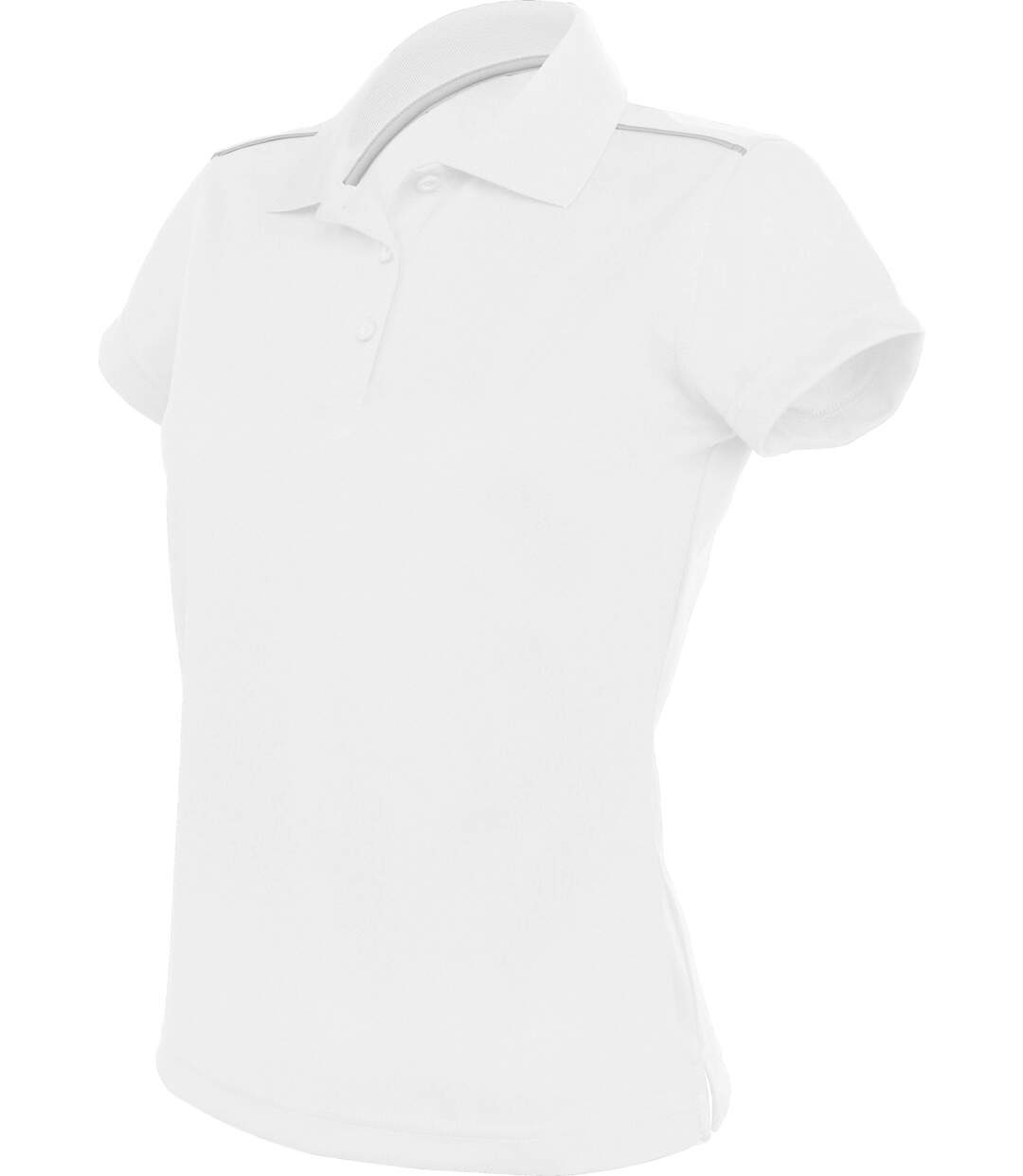 Polo femme sport - PA481 - blanc - manches courtes