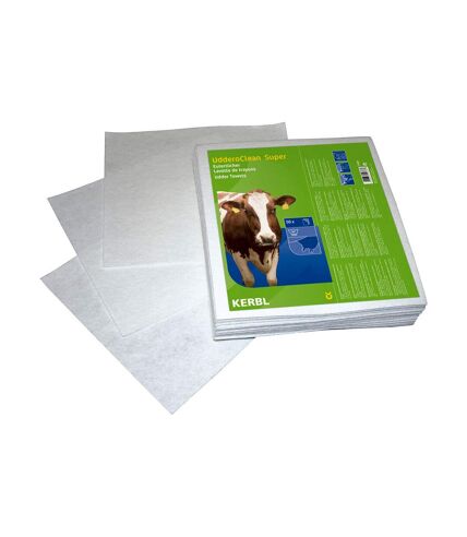 Pack of 5  Reusable paper cow udder sheets 0 34cm x 37cm white Kerbl