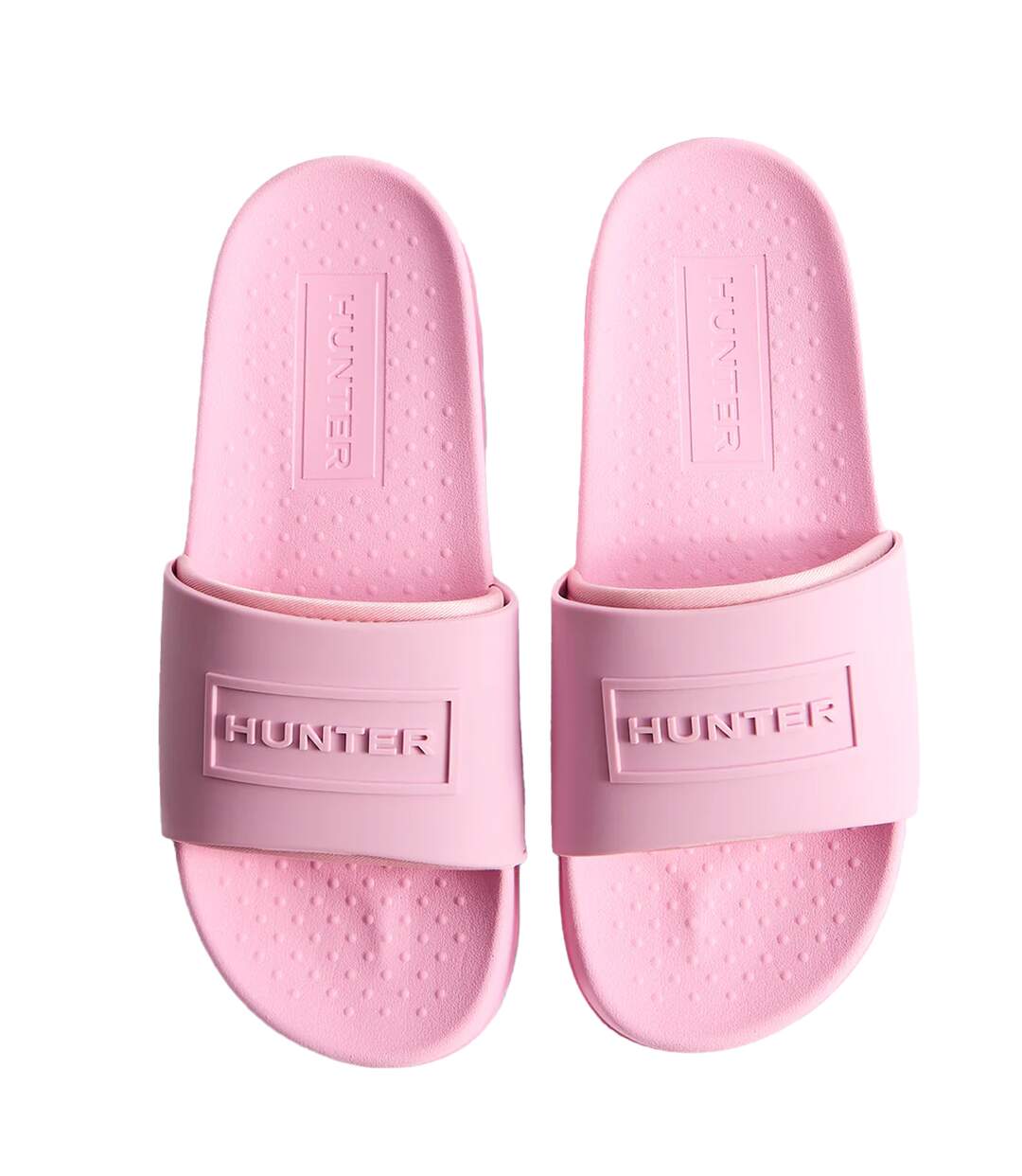 Womens/ladies core embossed sliders prism pink Hunter-1