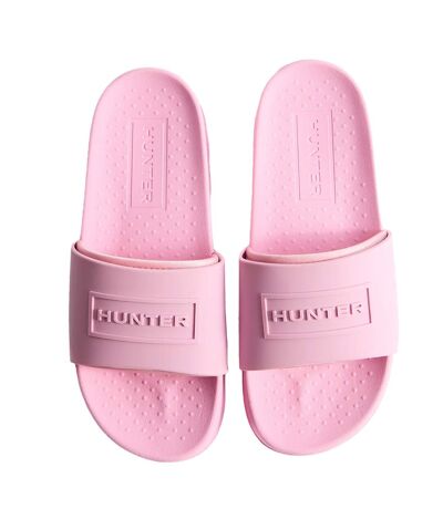 Womens/ladies core embossed sliders prism pink Hunter