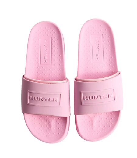 Womens/ladies core embossed sliders prism pink Hunter