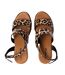 Womens/ladies Ella Backstrap Wedge Sandals Leopard Firetrap-4