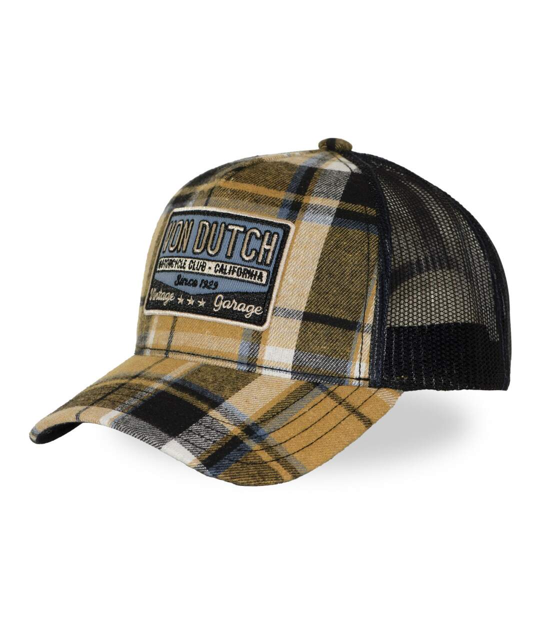 Casquette baseball  à carreaux avec filet et patch Carrreaux11 Vondutch-1