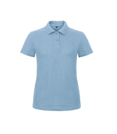 B&C Womens/Ladies ID.001 Plain Short Sleeve Polo Shirt (Light Blue) - UTRW3525