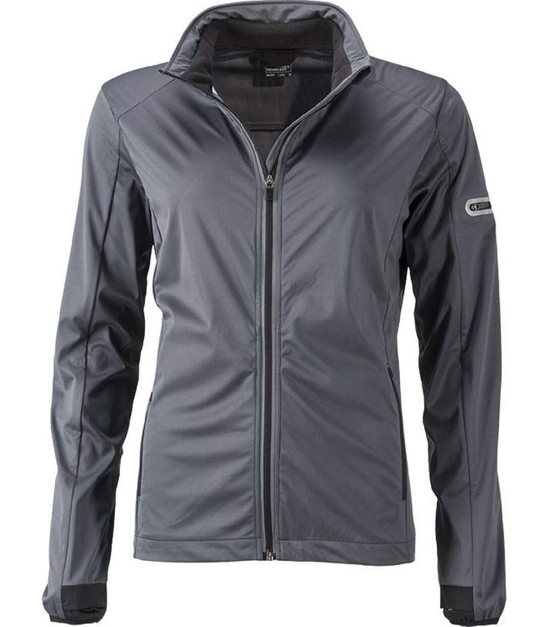 Veste softshell sport - Femme - JN1125 - gris titane et noir-2