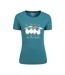 T-shirt great british weather femme bleu sarcelle Mountain Warehouse