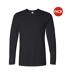 Pack Of 5   Mens Soft Style Long Sleeve T-shirt Black Gildan-2